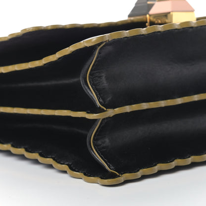 Fendi Vitello Liberty Scalloped Studded Small Kan I Shoulder Bag Black 8 of 9