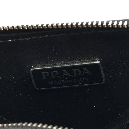 Prada Spazzolato Triangle Coin Pouch Bag Charm Black 6 of 6
