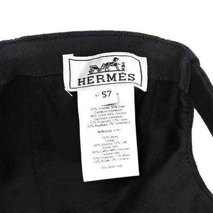 Hermes Wool Davis Varsity Hat 57 Black 6 of 6
