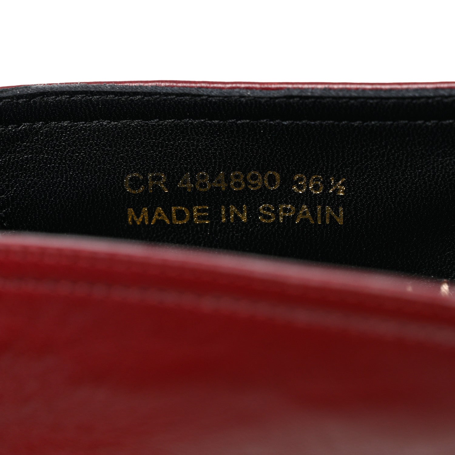 Saint Laurent Lambskin Monogram Espadrilles 36.5 Maroon 6 of 10
