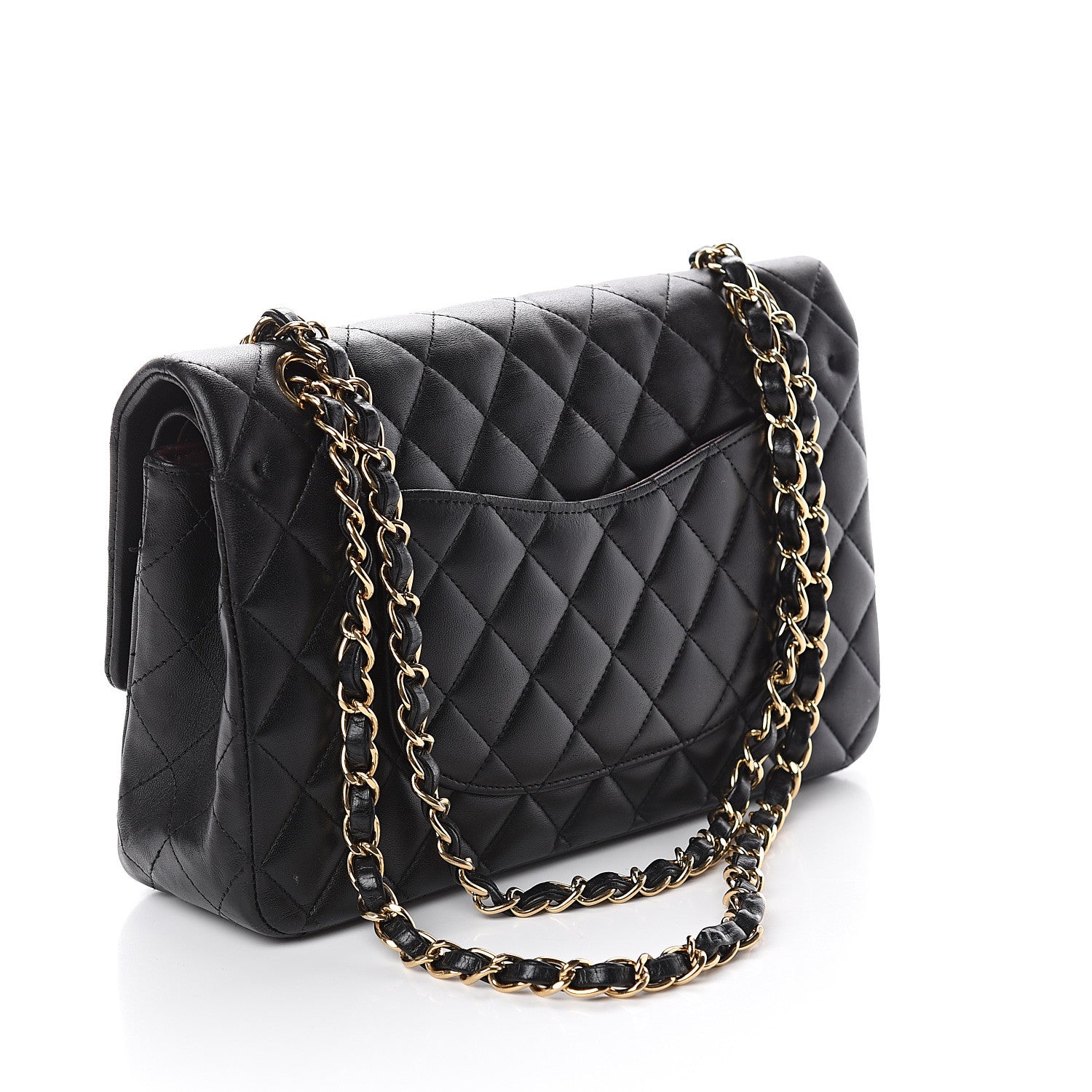 Chanel Lambskin Quilted Medium Double Flap Black 2 of 9