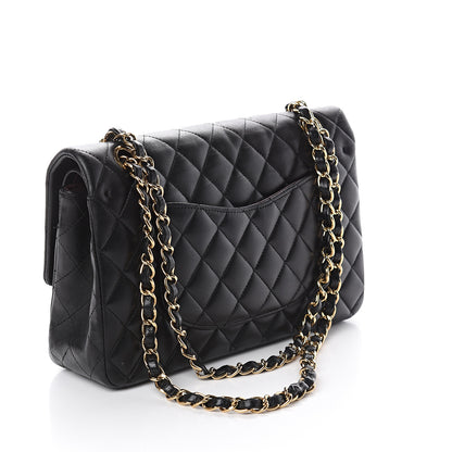 Chanel Lambskin Quilted Medium Double Flap Black 2 of 9