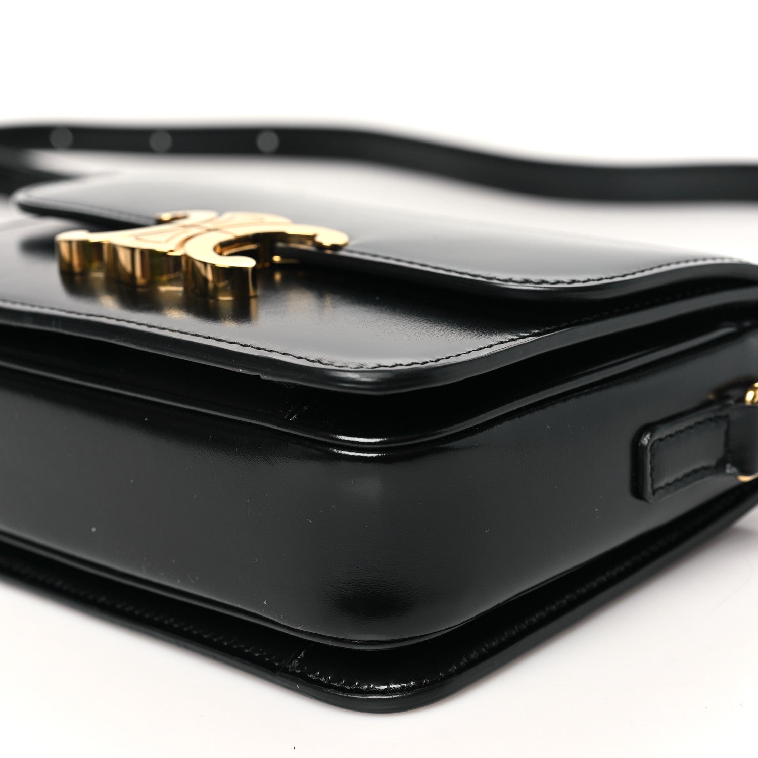 Celine Shiny Calfskin Teen Triomphe Black 10 of 10