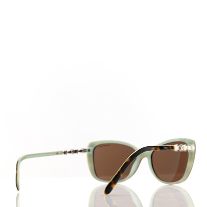 Tiffany Crystal Pearl TF4103-H-B Sunglasses Tortoise Blue 4 of 8