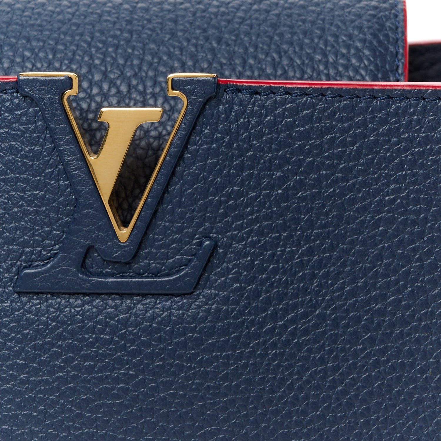 Louis Vuitton Taurillon Capucines BB Marine Rouge 7 of 9