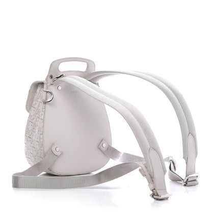 Christian Dior HOMME Oblique Jacquard Calfskin Mini Saddle Backpack Beige 2 of 12