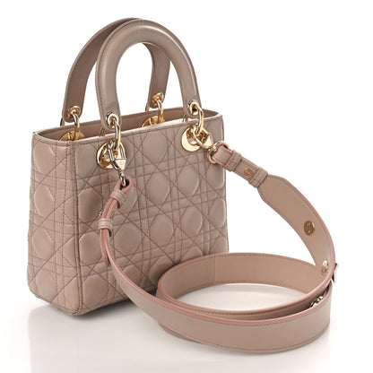 Christian Dior Lambskin Cannage Small Lucky Badges My Lady Dior Taupe 3 of 10