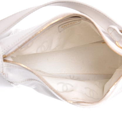 Chanel Grained Calfskin CC Shoulder Bag White 5 of 15
