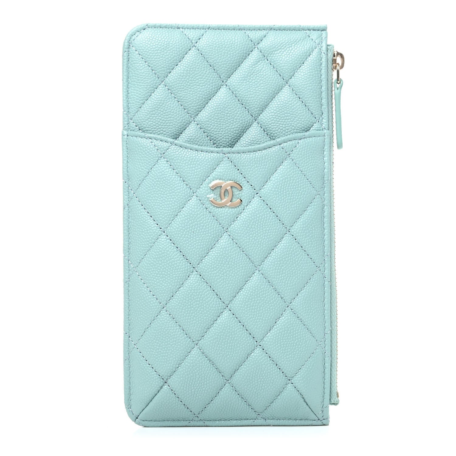 Chanel Caviar Quilted Classic iPhone Pouch Blue 1 of 8