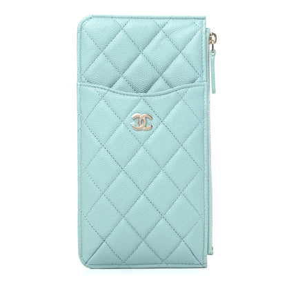 Chanel Caviar Quilted Classic iPhone Pouch Blue 1 of 8