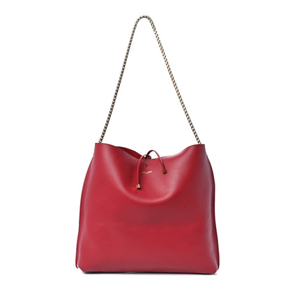 Saint Laurent Calfskin Medium Suzanne Hobo Opyum Red 3 of 10