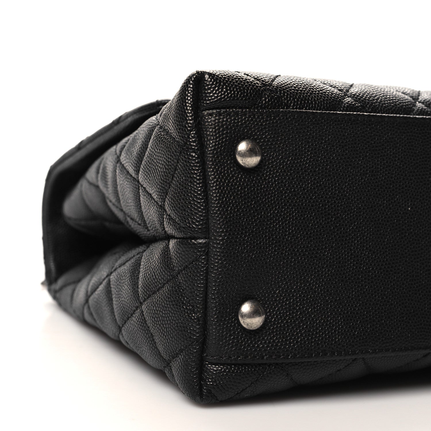 Chanel Caviar Lizard Quilted Small Coco Handle Flap Black 9 of 11