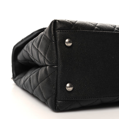 Chanel Caviar Lizard Quilted Small Coco Handle Flap Black 9 of 11
