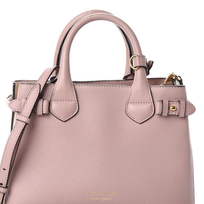 Burberry Grainy Calfskin House Check Small Banner Tote Pale Orchid 7 of 10