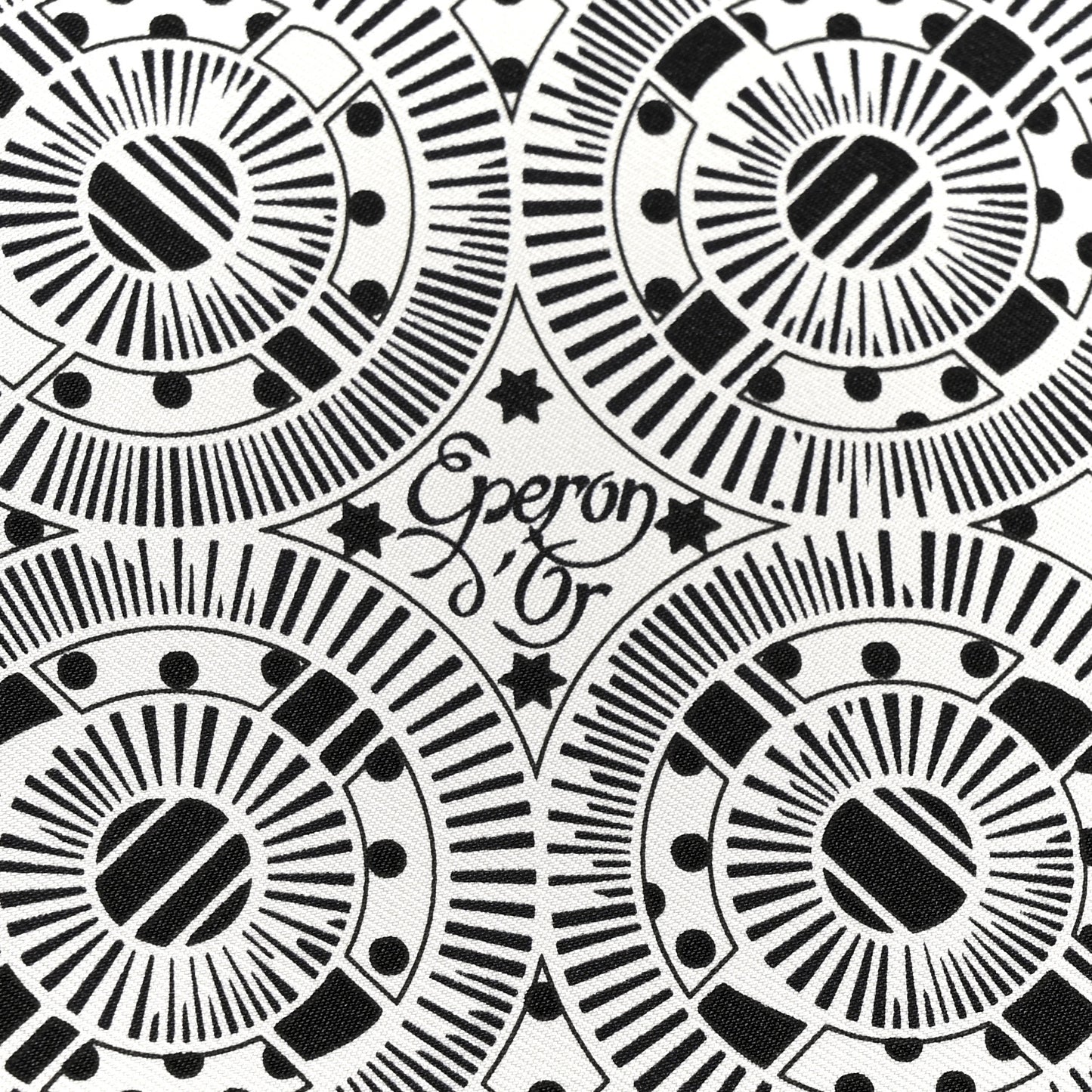 Silk Eperon D'Or Bandana Shawl 55 Black White