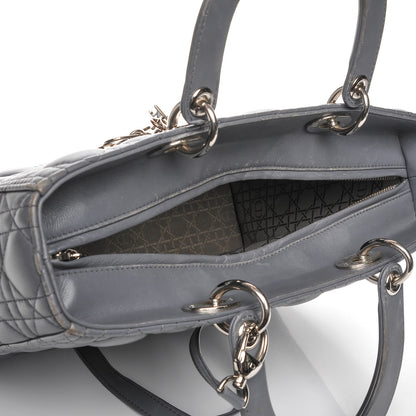 Christian Dior Lambskin Cannage Large Lady Dior Grey 5 of 20