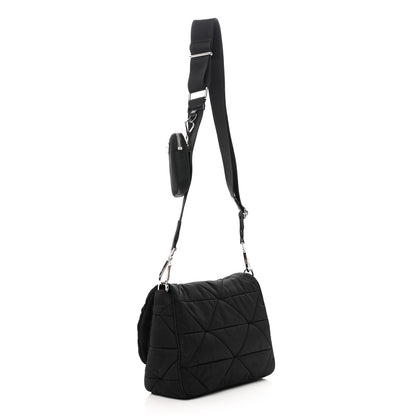 Prada Re-Nylon Quilted Padded Flap Shoulder Bag Black 3 of 18