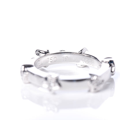 Chanel 18K White Gold Diamond Comete Band Ring 47 4 5 of 6