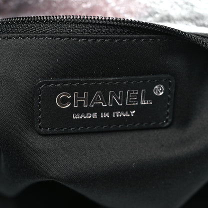 Chanel Metallic Calfskin Stitched CC Shopper Tote Silvery 6 of 10