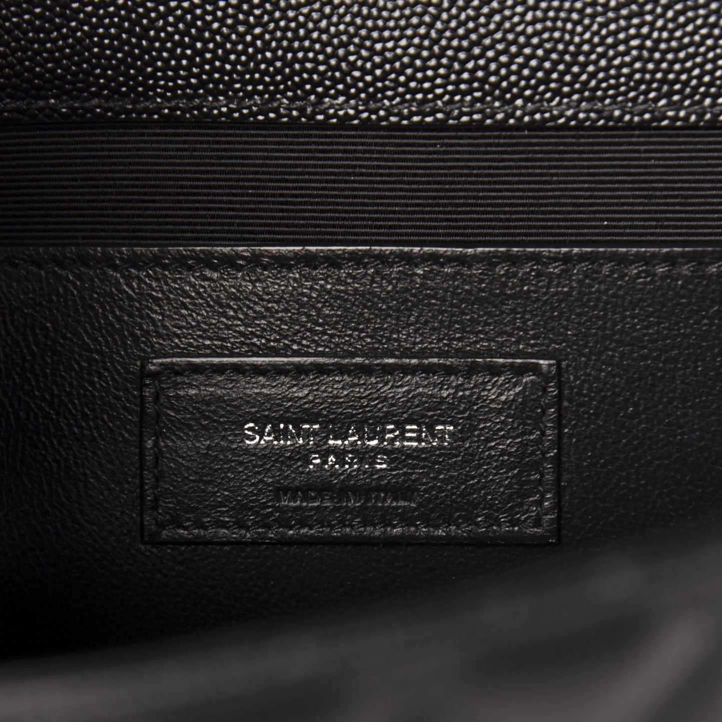 Grain De Poudre Textured Mixed Matelasse Triquilt Medium Monogram Satchel Black