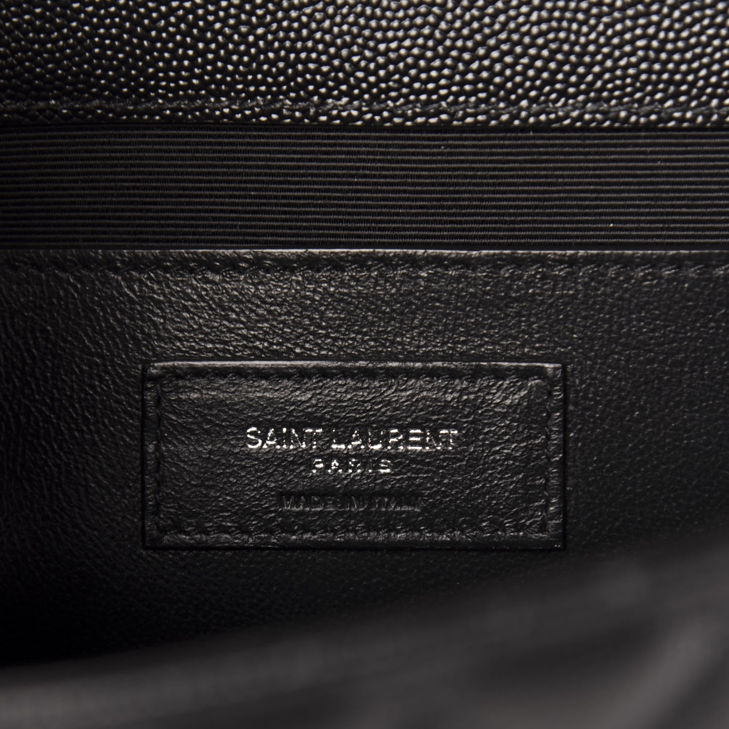 Saint Laurent Grain De Poudre Textured Mixed Matelasse Triquilt Medium Monogram Satchel Black 5 of 9