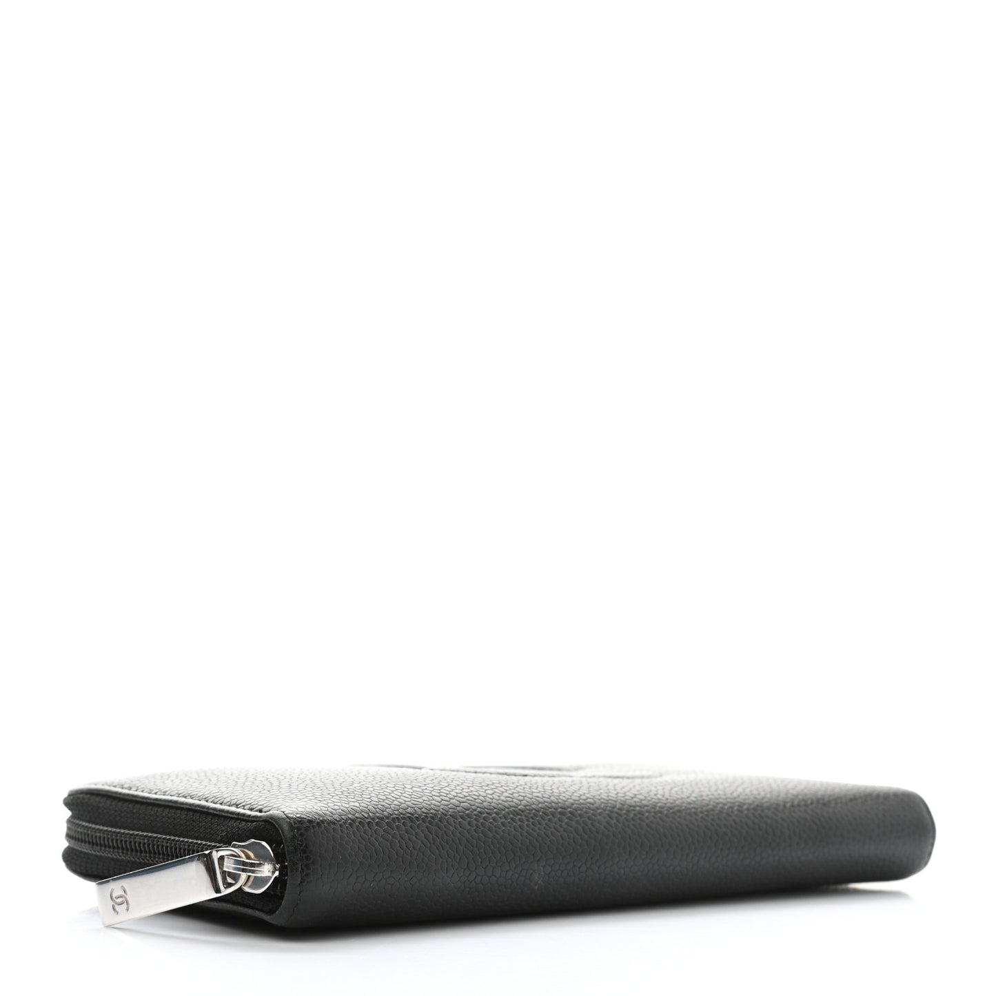 Caviar Large Timeless CC Zip Around Wallet Black