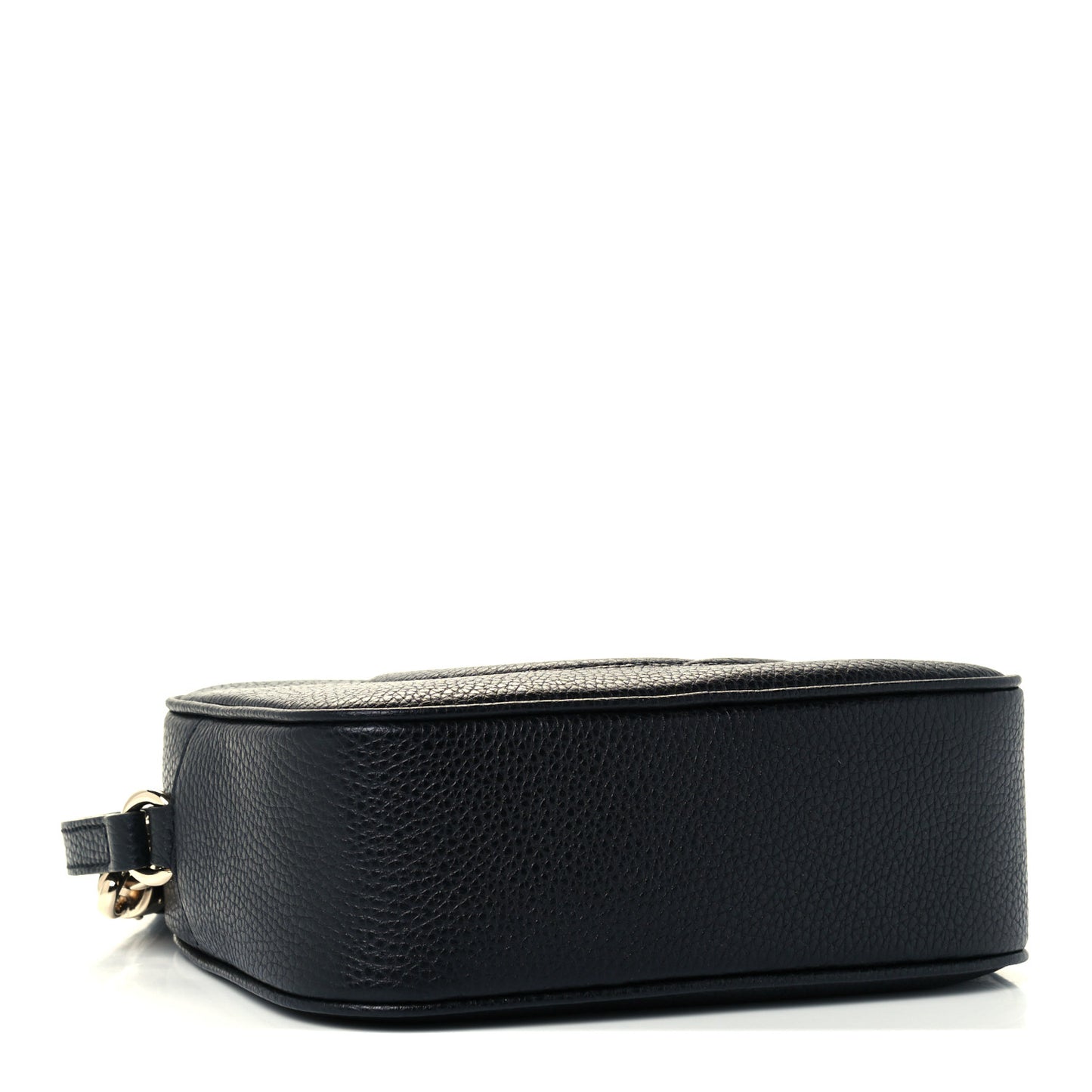 Pebbled Calfskin Small Soho Disco Bag Black