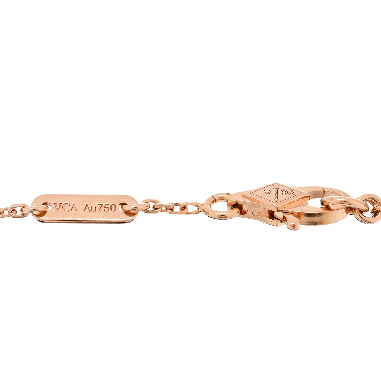 Van Cleef & Arpels 18K Rose Gold Carnelian Sweet Alhambra Bracelet 3 of 4