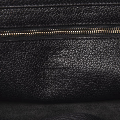 Valentino Garavani Pebbled Calfskin Large Rockstud Flip-Lock Messenger Bag Black 6 of 9