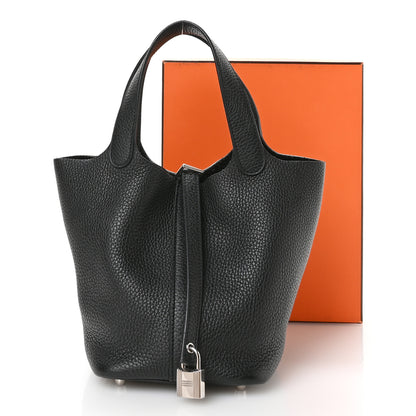 Hermes Taurillon Clemence Picotin Lock 18 PM Black 13 of 13