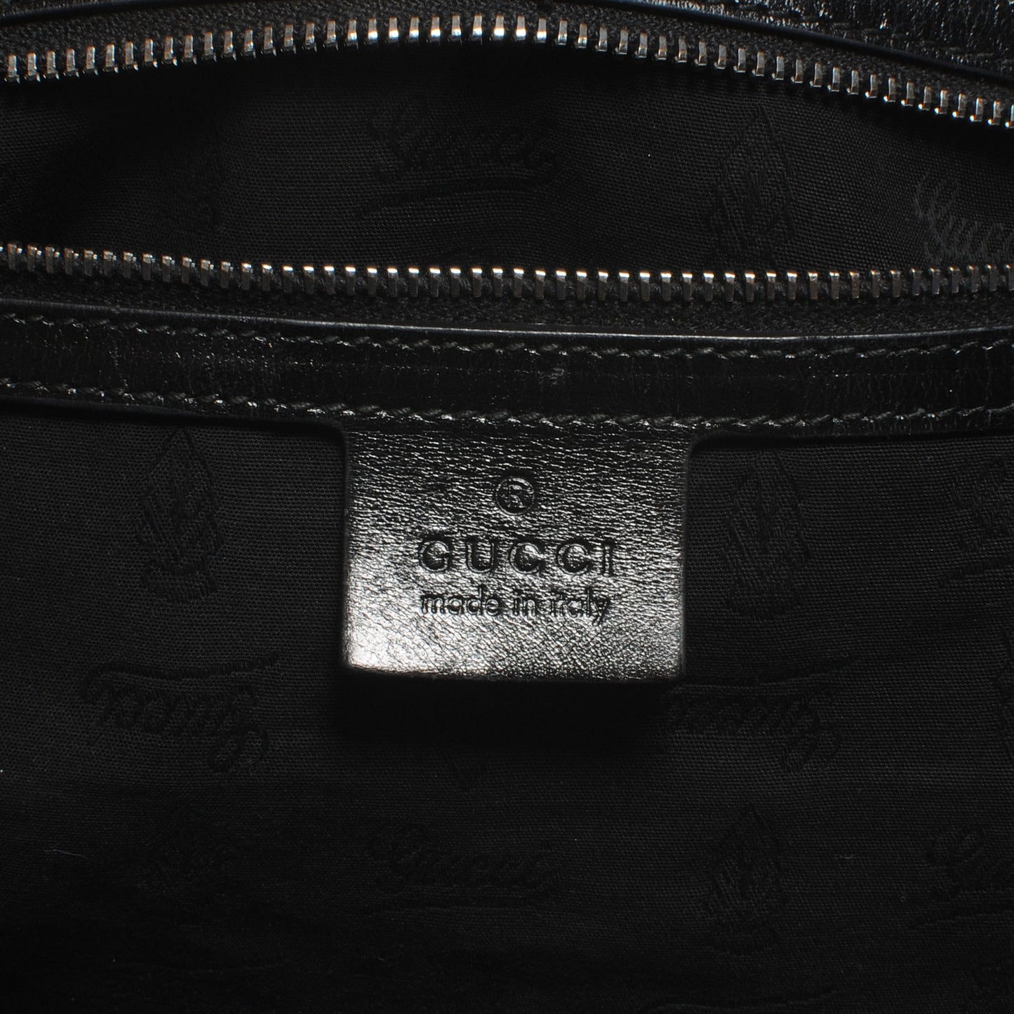 Iridescent Patent Icon Bit Medium Bag Black