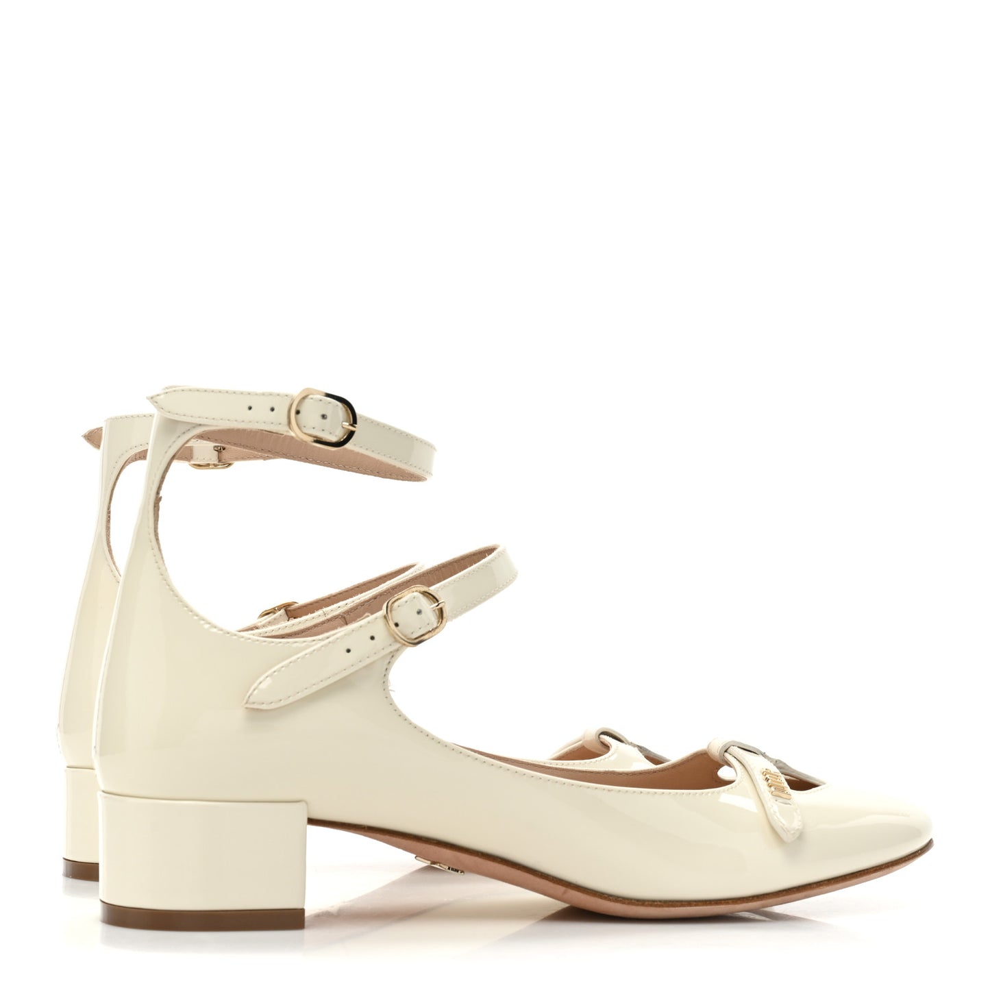Patent Calfskin Aime Ballet Flats 36.5 White