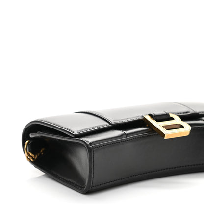 Balenciaga Shiny Box Calfskin Hourglass Chain Bag Black 8 of 10