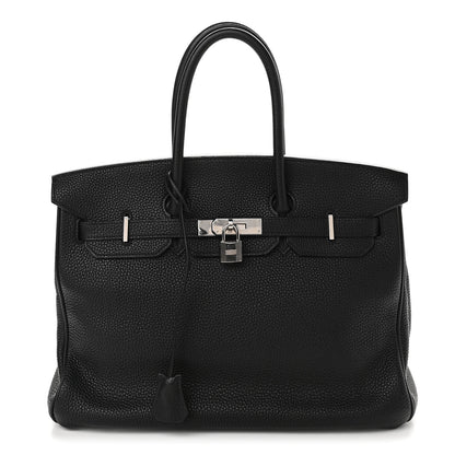 Hermes Taurillon Clemence Birkin 35 Black 1 of 11