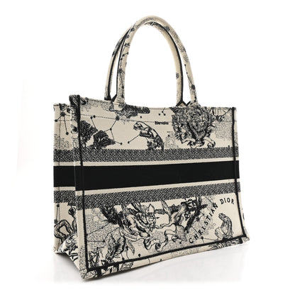 Christian Dior Canvas Zodiac Toile De Jouy Embroidered Medium Book Tote Latte 3 of 12
