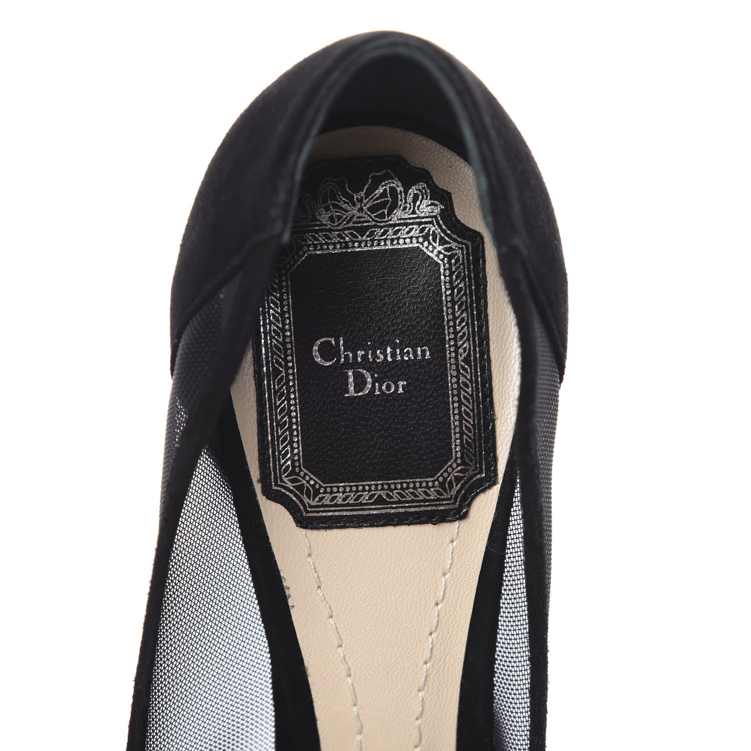 Christian Dior Suede Mesh Songe Pumps 35.5 Black 7 of 8