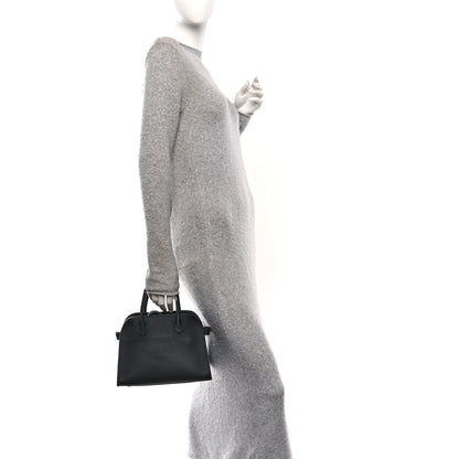 The Row Grained Calfskin Soft Margaux 10 Bag Black 2 of 9