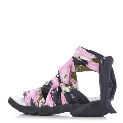 Christian Dior Silk Brooklyn Flat Sandals 38.5 Papillon 1 of 11