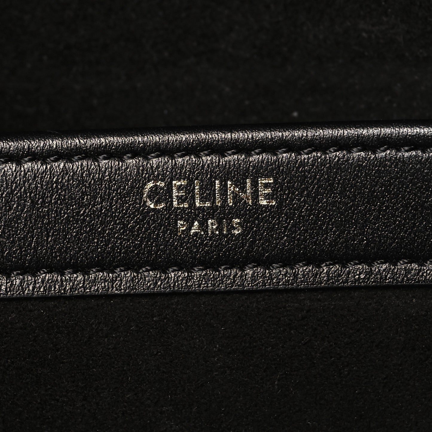 Grained Calfskin Cuir Triomphe Cabas Drawstring Black