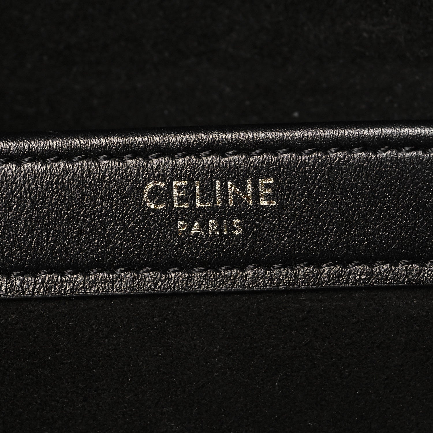 Celine Grained Calfskin Cuir Triomphe Cabas Drawstring Black 6 of 10