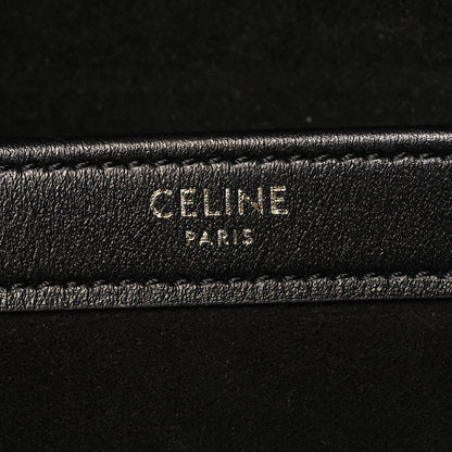 Celine Grained Calfskin Cuir Triomphe Cabas Drawstring Black 6 of 10