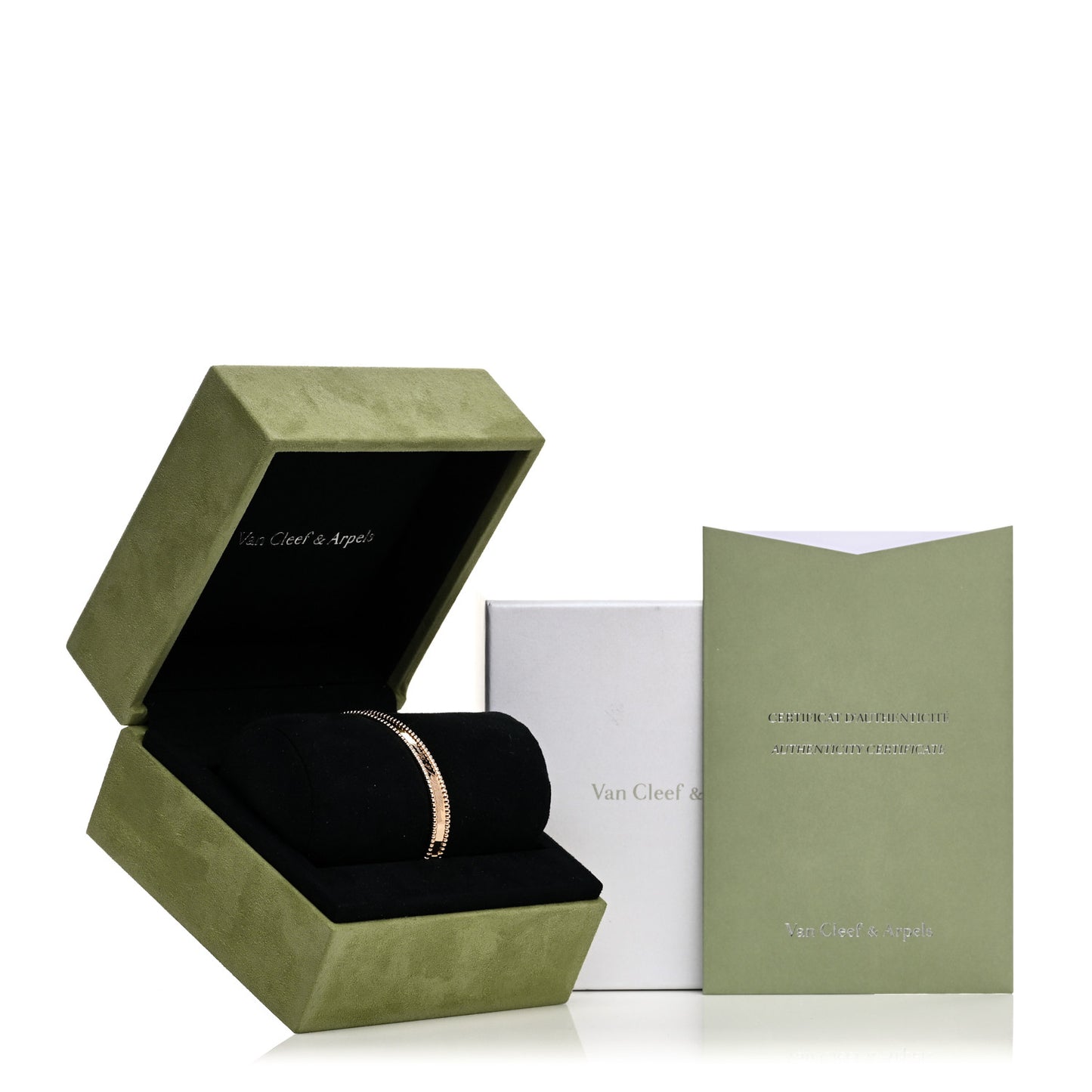 18K Rose Gold Perlee Signature Bangle Bracelet M