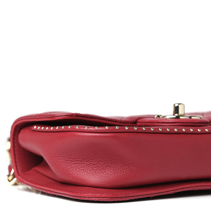 Chanel Caviar Quilted Mini Studded Flap Red 9 of 12