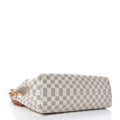 Louis Vuitton Damier Azur Graceful MM Rose Ballerine 4 of 10