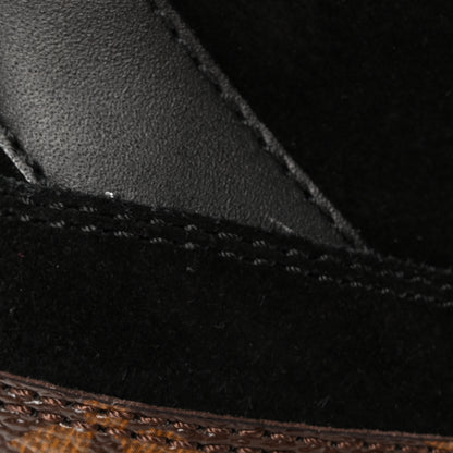 Louis Vuitton Suede Calfskin Monogram Laureate Platform Desert Boots 36 Black 11 of 15