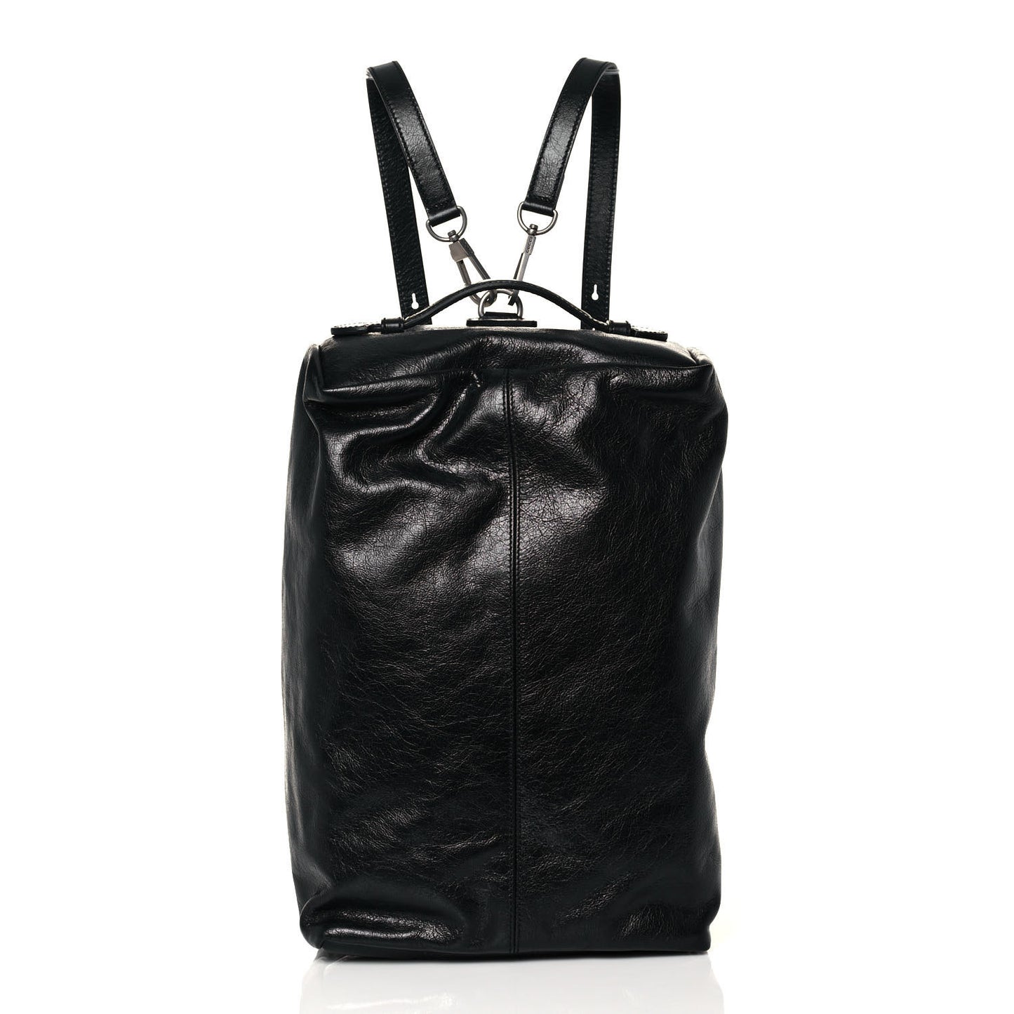 Fluffy Calfskin Morpheus Convertible Backpack Black