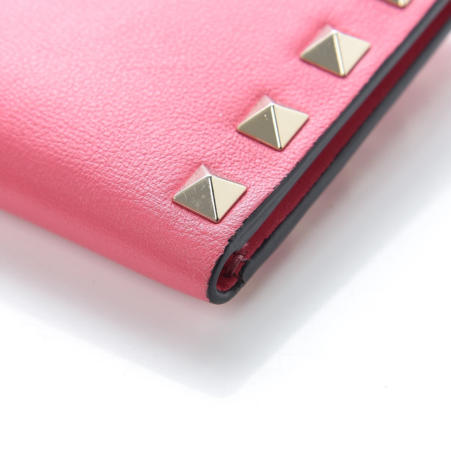 Valentino Garavani Vitello Rockstud Coin Case Card Holder Shadow Pink 6 of 9