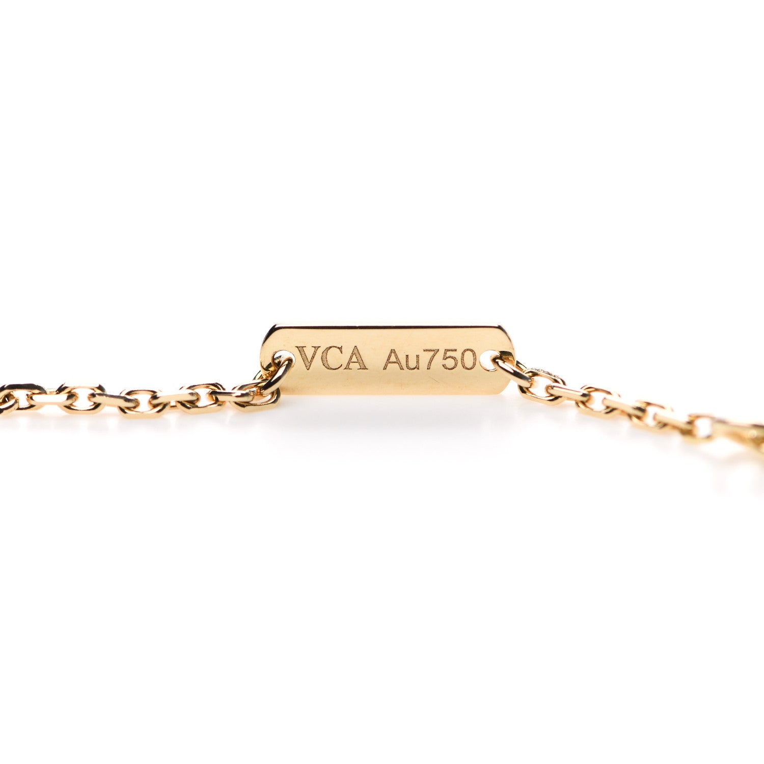 Van Cleef & Arpels 18K Yellow Gold Black Onyx Vintage Alhambra Pendant Necklace 5 of 6