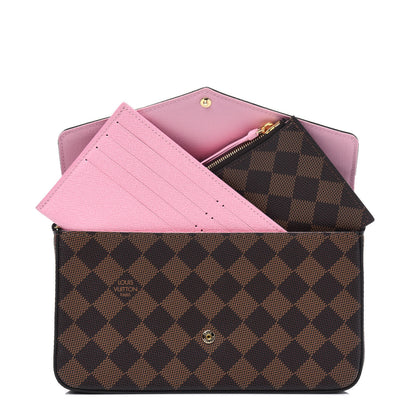 Louis Vuitton Damier Ebene Studded Pochette Felicie Chain Wallet 5 of 5