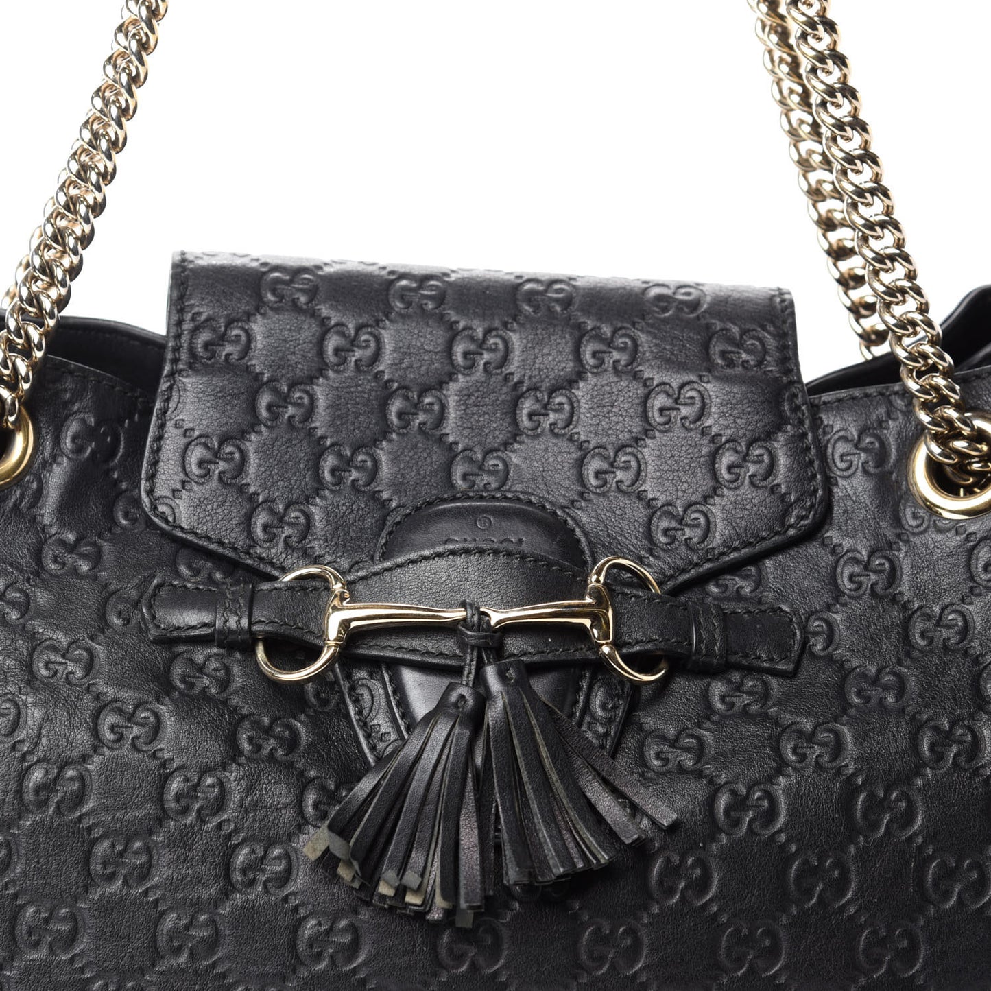 Guccissima Medium Emily Shoulder Bag Black